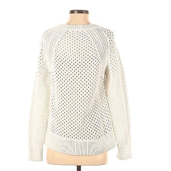 Micheal Micheal Kors White Mesh-Like Sweater, Size Small - Picture 16 of 16